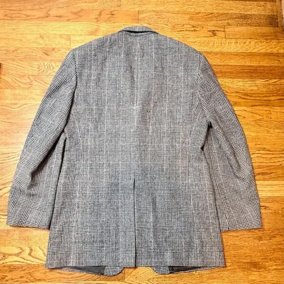 VTG Brooks Brothers EST 100% camel Hair hounds tooth check sport coat 42 XL